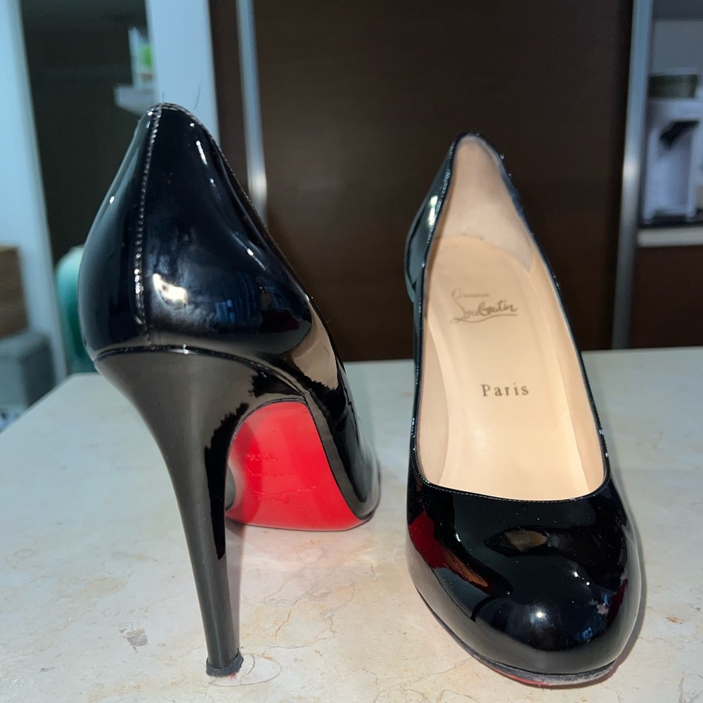 Louboutin, Height 100 “Simple Pump” in Patent Leather